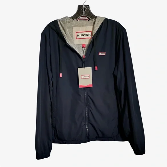 NWT‎ Hunter Navy/Grey Jersey Lined Lightweight Baltico Jacket - Small